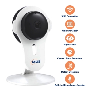 FASEE Wi-Fi Security Baby and Pet Monitor 720P 2-WAY AUDIO